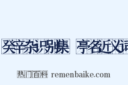 癸辛杂识别集·亭名近义词是什么意思的图片